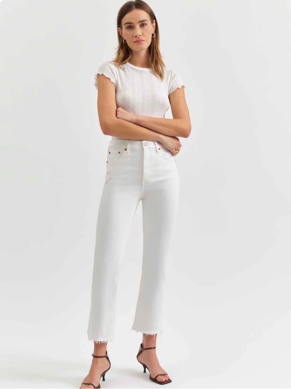 NWT Daze Denim Shy Girl High-Rise Crop Flare